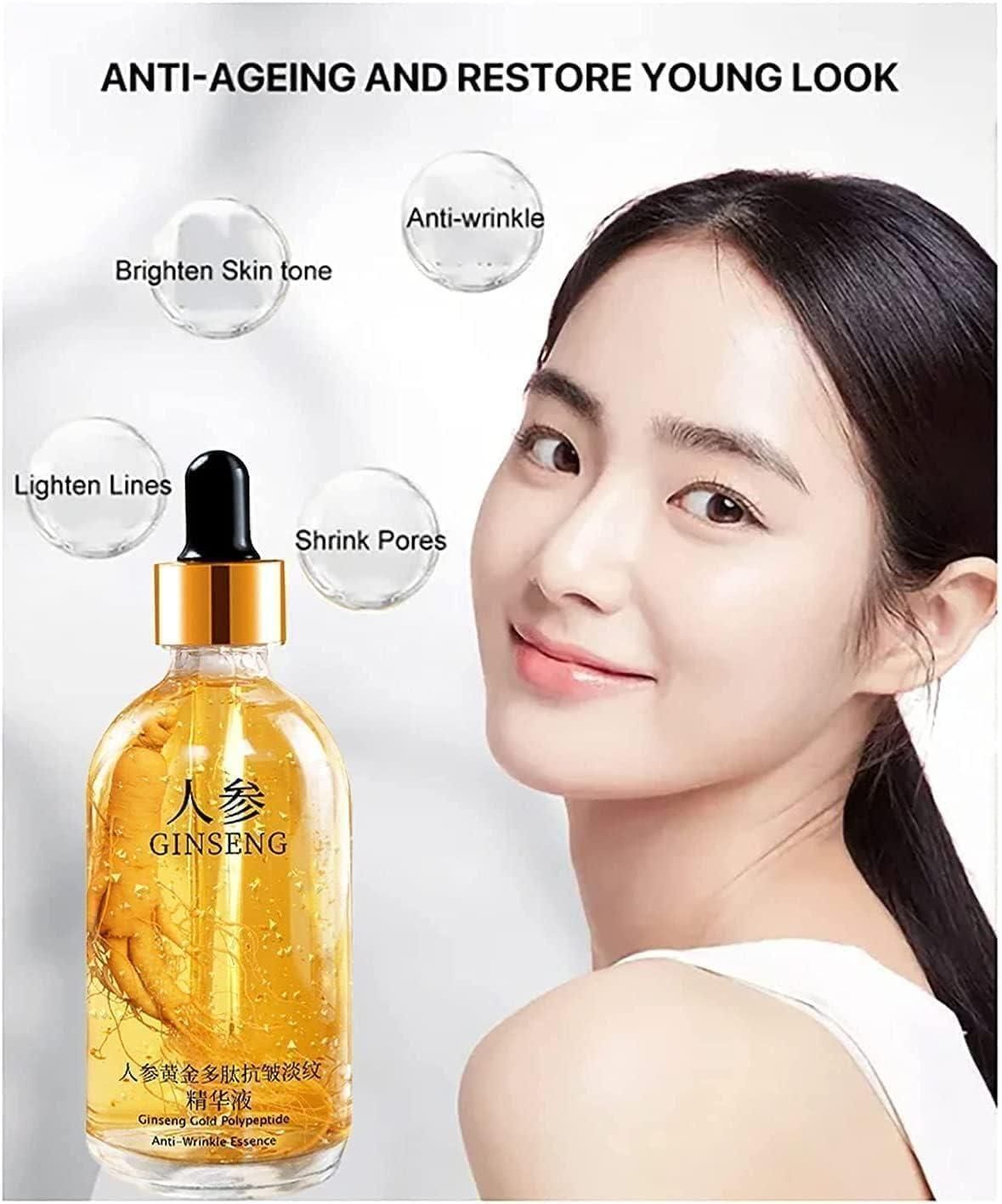 Ginseng Gold Polypeptide Anti-Ageing Serum – Pack of 3 (100ml Each)