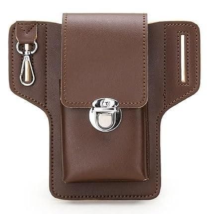 Men’s Multipurpose PU Leather Mobile Pouch with Belt Loop