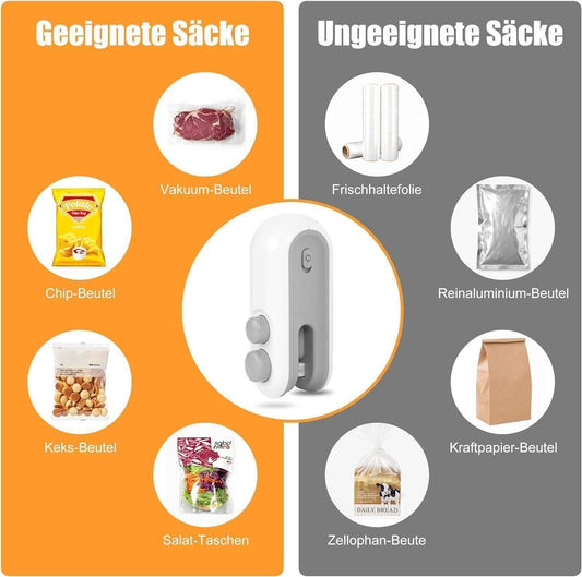2-in-1 Mini Bag Sealer with Cutter – USB Rechargeable & Magnetic Heat Sealing Machine