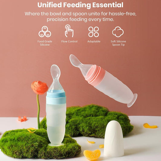 Premium Silicone Baby Squeeze Feeder Spoon – Mess-Free Feeding for Infants