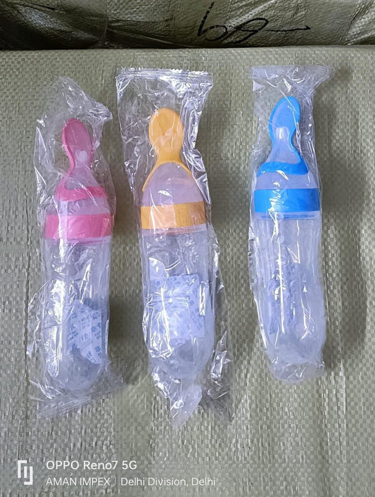 Premium Silicone Baby Squeeze Feeder Spoon – Mess-Free Feeding for Infants