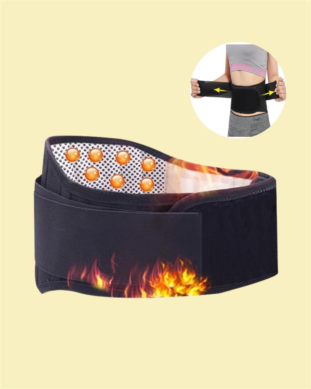 Acupressure Kidney Care Belt with Self-Heating Magnetic Therapy – Adjustable Lumbar Support