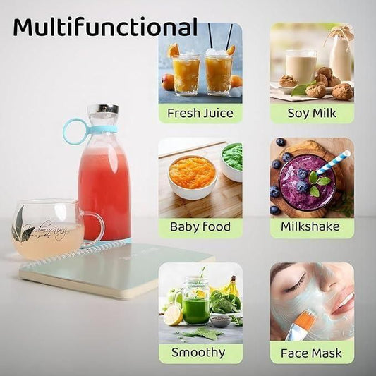 USB Portable Blender Bottle – Rechargeable Juicer for Travel, Gym & Outdoor Use