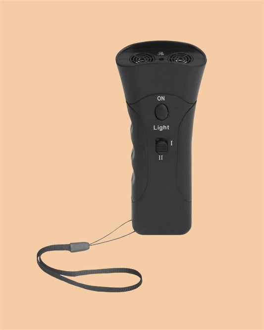 Ultrasonic Dog Chaser – Anti-Bark & Attack Control Device with Flashlight