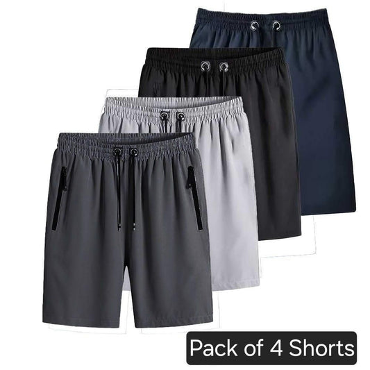 Men’s Cotton Blend Stretchable Shorts – Pack of 3 Solid Casual Wear