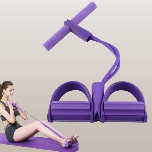 4-Rope Yoga Pedal Resistance Band – Full Body Fitness Equipment for Home Workout