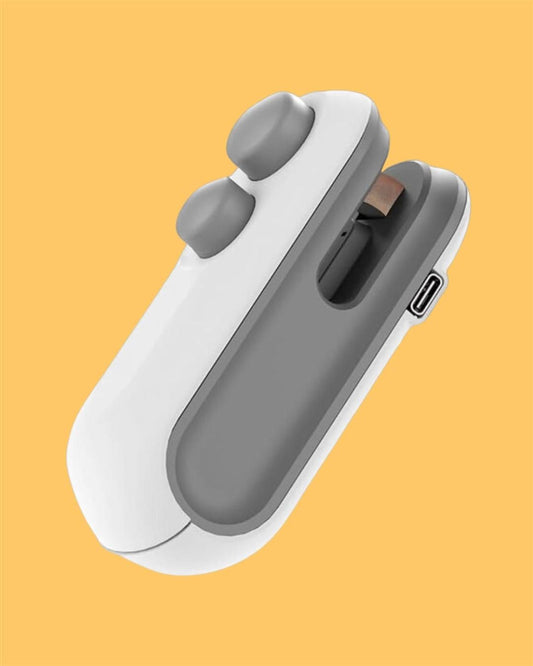 2-in-1 Mini Bag Sealer with Cutter – USB Rechargeable & Magnetic Heat Sealing Machine
