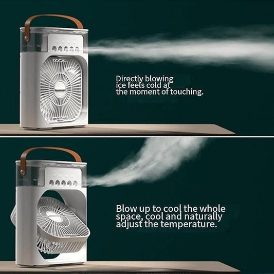 USB Electric Mist Fan Air Cooler – Portable Mini AC & Humidifier for Home & Travel