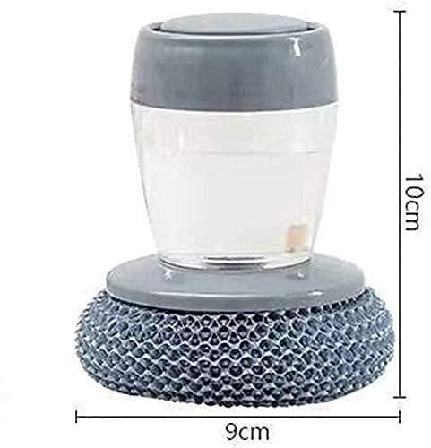 Soap Dispensing Palm Brush for Kitchen Cleaning – Pack of 2 (Multicolor)