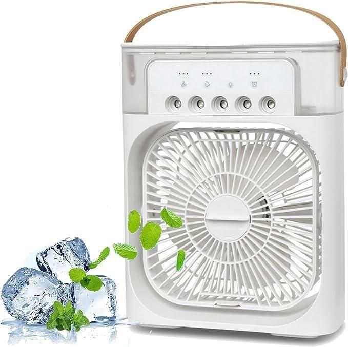 USB Electric Mist Fan Air Cooler – Portable Mini AC & Humidifier for Home & Travel