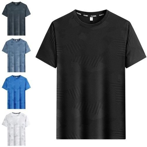 Men’s Round Neck Solid T-Shirts (Pack of 4) – Comfortable Polyester Casual Tees