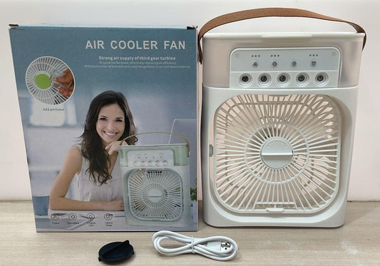 USB Electric Mist Fan Air Cooler – Portable Mini AC & Humidifier for Home & Travel