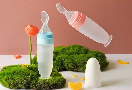 Premium Silicone Baby Squeeze Feeder Spoon – Mess-Free Feeding for Infants
