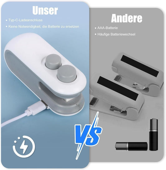 2-in-1 Mini Bag Sealer with Cutter – USB Rechargeable & Magnetic Heat Sealing Machine