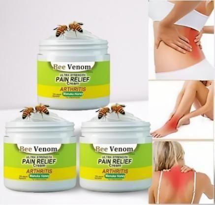 Bee Venom Joint & Bone Therapy Cream – Natural Pain Relief for Muscles & Joints (Pack of 3, 100g Each)
