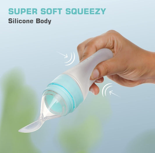 Premium Silicone Baby Squeeze Feeder Spoon – Mess-Free Feeding for Infants
